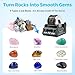 KomeStone K1 Pro Professional Cutting-Edge Brushless Motor Advanced Rock Tumbler Polisher Kit, Extra Large 2.5Lb Barrel with 3-Speed Motor 9-Day Timer, Belts, Rough Gemstones, 4 Polishing Grits etc.