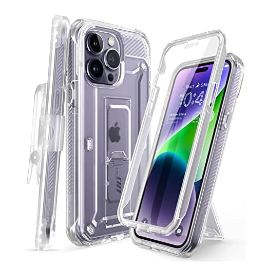 SUPCASE for iPhone 14 Pro Max Case (6.7 inch) with Screen Protector, Clear