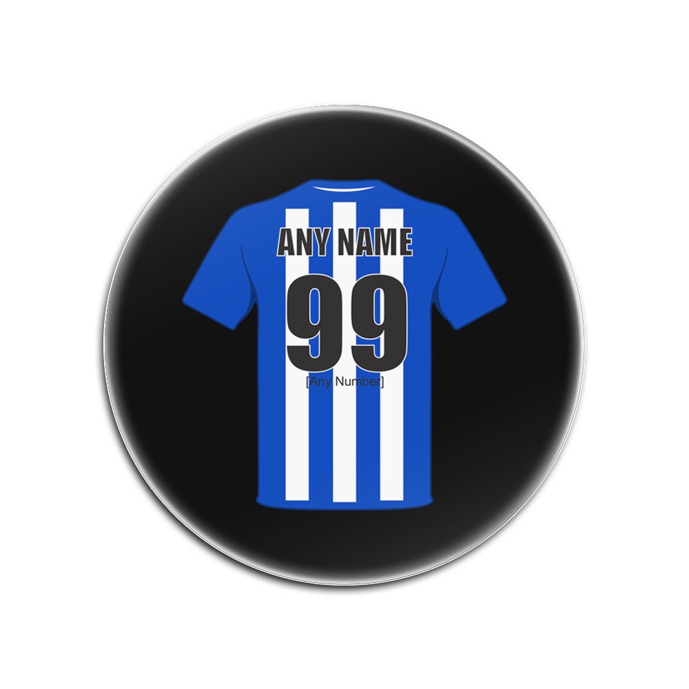 UNIGIFT Personalised Gift - Kilmarnock Round Glass Coaster (Football Club Design Theme, Colour Options) - Any Name/Message on Your Unique Mat Pad - The Killie