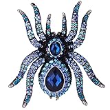 YACQ Women's Spider Stretch Rings Fit Finger Size 6.5 to 9 - Elastic Soft Band Perfect for Arthritis - Silk Scarf Holders - Lead & Nickle Free - 2-1/4 x 2-1/4 Inches - Halloween Costume Accessories