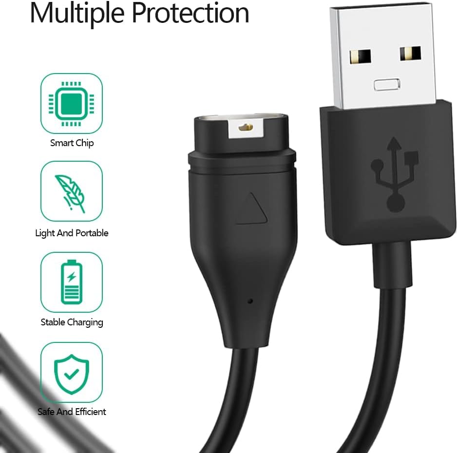 Charging Cable Compatible for Garmin Venu 2/Venu 2 Plus/Venu 2S/Venu 3/Venu 3S/Venu Sq/Venu Sq 2/Venu/Venu X1/Venu 4 Smartwatch, Replacement USB Charging Charger Cord for Garmin Venu Series Watch