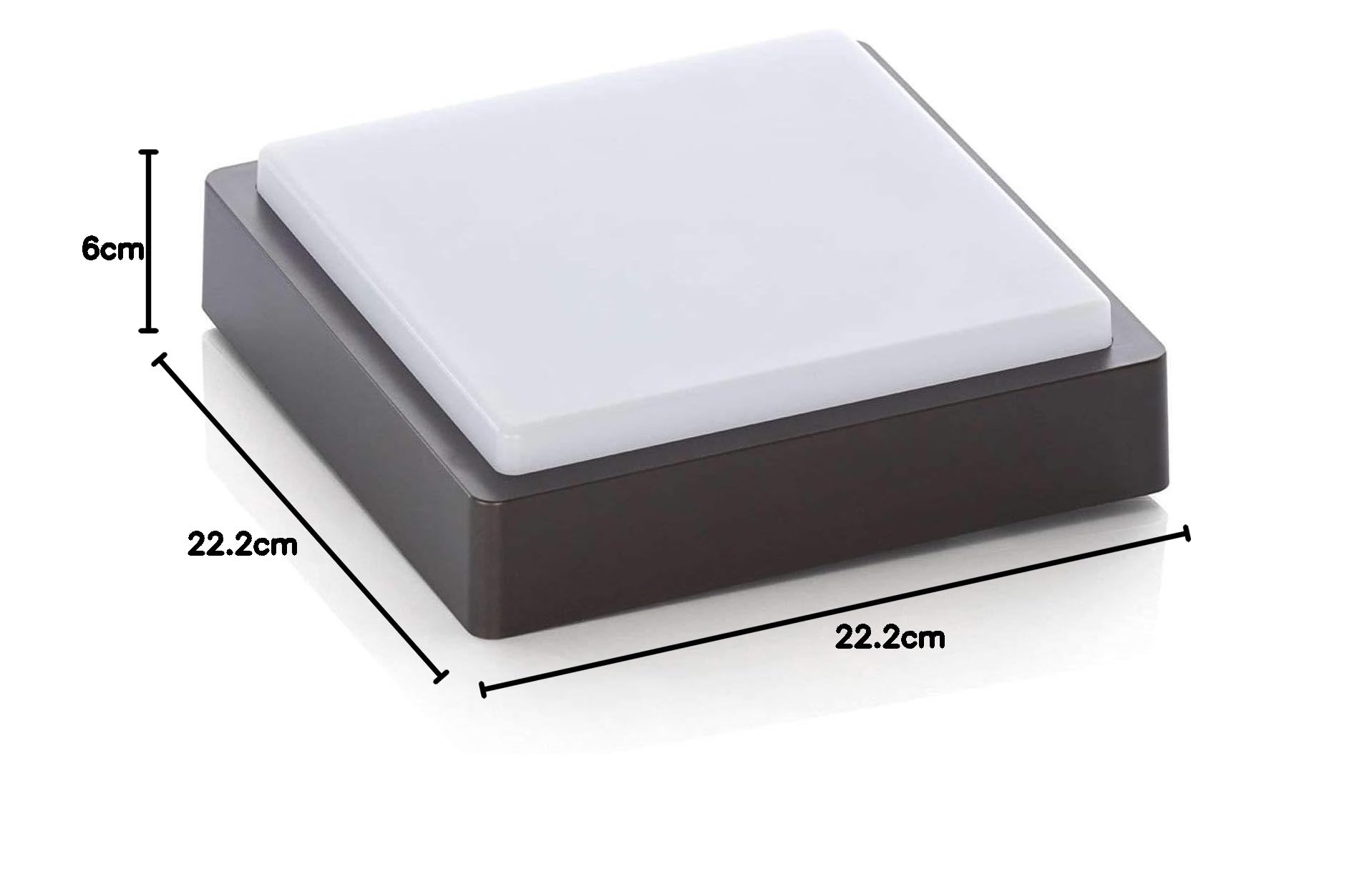 Lindby LED Lámparas de techo Nermin (Moderno) en Negro hecho Plástico (1 llama, lámpara exterior para el jardín, la terraza balcón y vivienda
