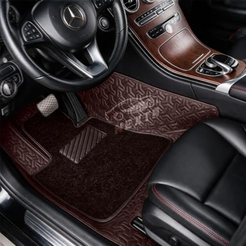 Image of NEXTA 8D Custom Floor Mats for BMW 520 Model (2009-2016) Full Coverage All Weather, All Season Coffee