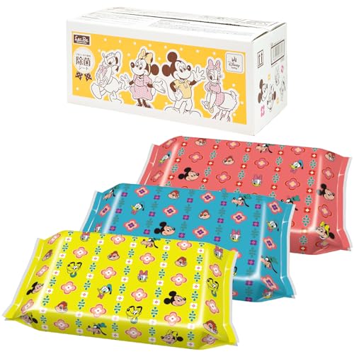 レック(LEC) ディズニー ノンアルコール 除菌 ウエットシート 60枚 × 20個 (ミッキー & フレンズ) / 1200枚 / 除菌性能試験済み/無添加/日本製のサムネイル