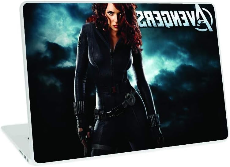 Galaxsia Black Widow Full Vinyl Laptop Skin/Sticker/Cover for 15 to 15.6 Inches Laptops Laminated-Removable-HD Quality Compatible for Hp-Dell-Sony-Lenovo-Asus etc.(15x10 Inches)