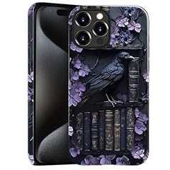 Purple Gothic Bird Raven Bookshelf