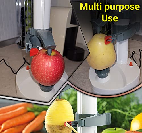 Foto von Neez Kartoffelschäler Elektrisch - Rotator und Automatischer Apfelschälmaschine - Obstschäler mit 3 Klingen - Apfelschäler mit Netzkabel (Weiß)