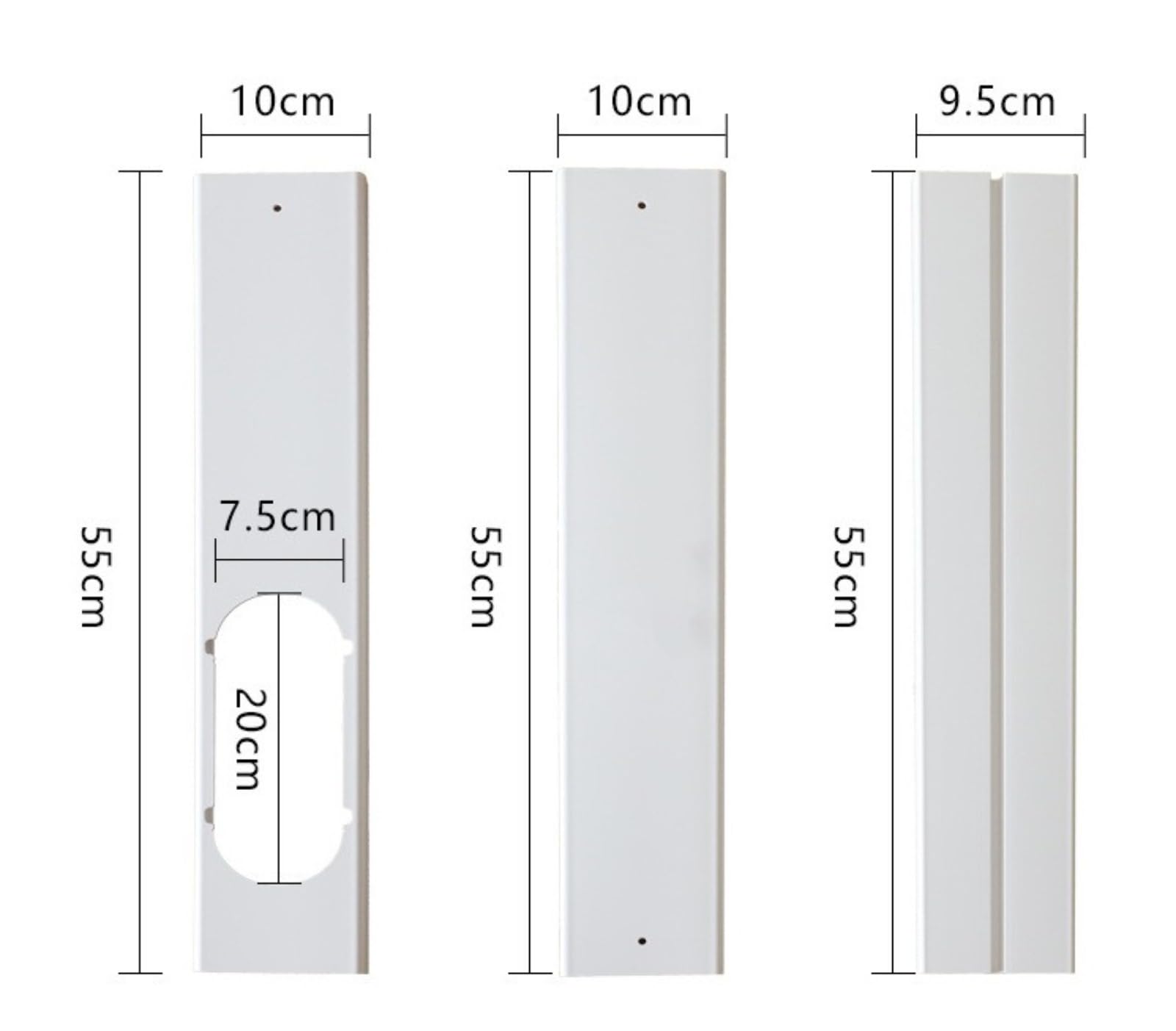 Kit de joints pour fenêtres coulissantes, kit de ventilation pour climatiseurs pour portes coulissantes, support d'étanchéité universel en PVC de rechange pour climatiseurs mobiles, réglable jusqu'à