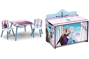 Frozen Couch for Toddler: Delta Children Kids Table and Chair Set with Storage