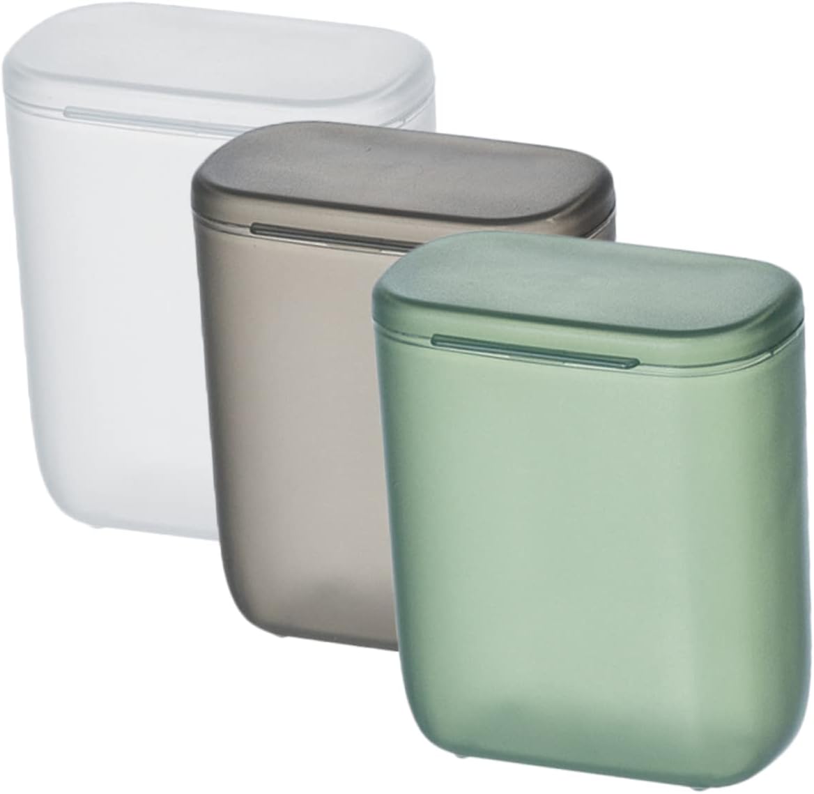 3pcs Small Plastic Storage Boxes Lids Charger Headphone Data Cable Organizer for Office Travel Home