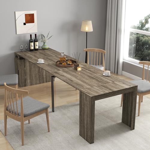 Transformer Table, Expandable Dining Table with Built-in Outlet &...