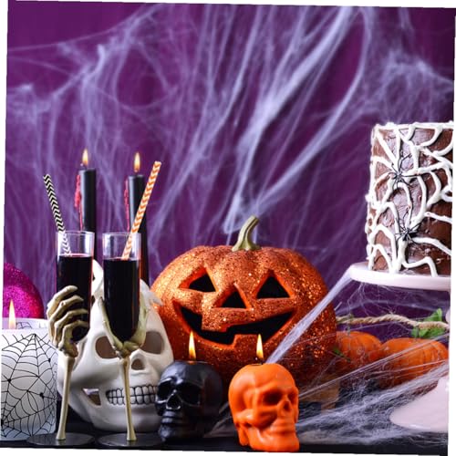 Healeved 100 pitillos de papel para fiesta de Halloween miniatura 7