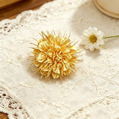 Broche de flores de plumas WCRAZYE ramillete multicolor para vestido y sombrero de fiesta 5