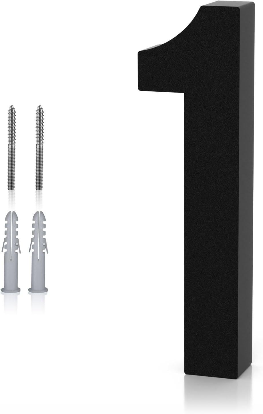 5'' Stainless Steel Floating House Numbers for Outside, Black 3D Address Numbers and Letters for House/Garden/Out Door/Home/Store Signage With Nail Kit (1)