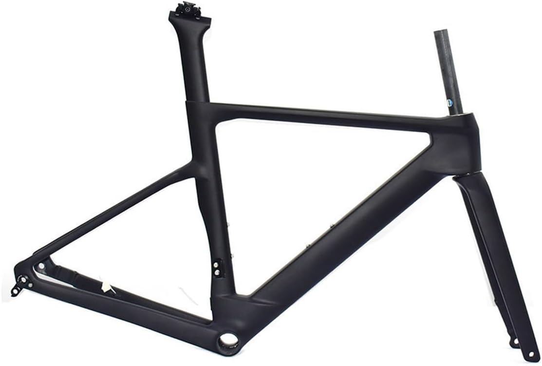 Road Bike Frameset Carbon Fiber Bike Frame 47CM 51CM 54CM 56CM Disc Brake Frames Internal Routing Thru Axle F100*12mm/R142*12mm with Fork