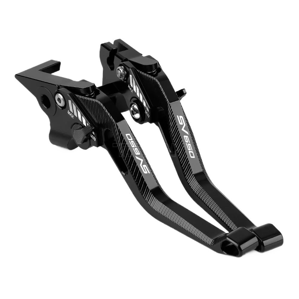 Beqlxta All Black Brake Clutch Adjustable Lever​ Motorcycle Accessories Cnc Adjustable Brake Clutch Lever For Sv 650 Sv 650S Sv650 Sv650s 1999-2009 600/750 For Katana