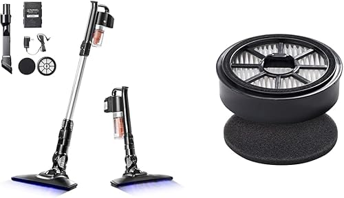 Miniatura 10 de IRIS USA - Aspiradora ciclónica inalámbrica con cabezal de cepillo motorizado, accesorio 2 en 1, varilla de succión autónoma de 60 RPM con batería