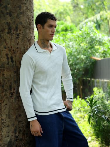 Image of Kvetoo Full Sleeve Winter Wear Woolen Collar Polo Sweater for Men
