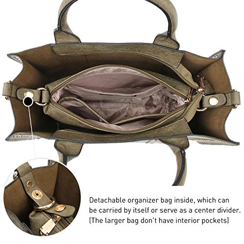 Image of Dasein Women's Designer Handbags Fashion Satchel Handbags Shoulder Bags Top Handle Work Bags w /Belt