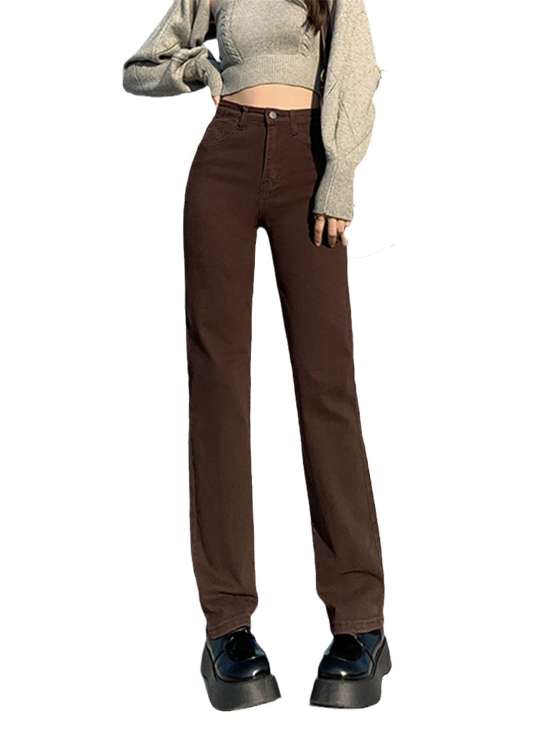 Ownwfeat Jeans Skinny Mujer Rectos Talle Alto