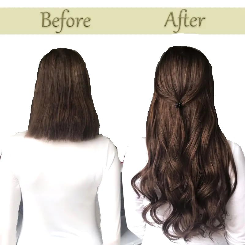 Image of Artifice 5 Clip Curly Wavy Hair Extension Natural Looking Synthetic Thick Hairs for Any Event Clip In For Styling Women and Girls 26 INCH MAROON With BROWN