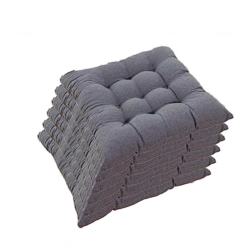 Coussin extérieur 40x40 gris durable et épais avec attaches de chaise
