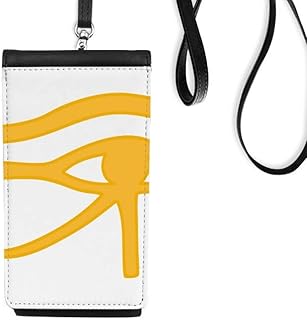 Ancient Egypt Eye Decoration Pattern Phone Wallet Purse Hanging Mobile Pouch Black Pocket