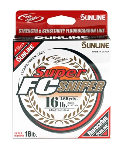 Sunline Super FC Sniper Fluorocarbon Fishing Line, 16 Pound 165 Yards, Natural Clear