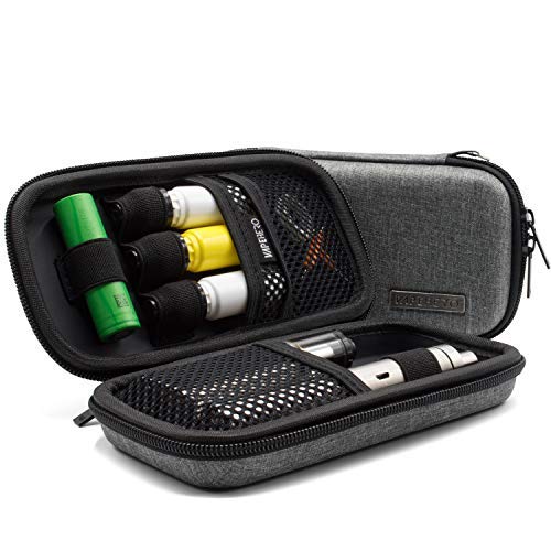 E-Cigarette Bag | Vape Case Etui for Liquid and Accessories | Extra Strap for 18650 Batteries and Liquid | Shock resistant