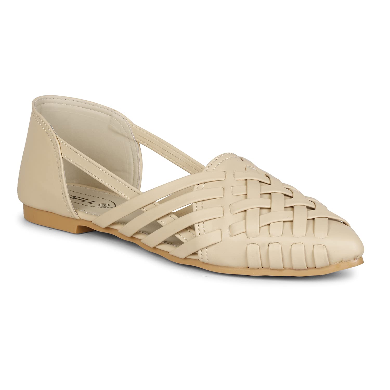 SIRDENILL Womens Casual Strap Ballet Flats (Off White, Cream, UK- 6) (B099ZN8Q2Y) Amazon Price History, Amazon Price Tracker