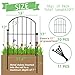 Decorative Garden Fence 17in x10ft, 10 Pack Rustproof Metal No Dig Fence Animal Barrier for Dog, Arched Flower Bed Edging Ornamental Wire Border Panel Fencing for Yard Patio Outdoor Decor