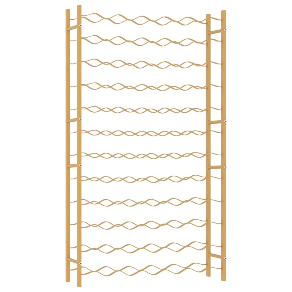 CHARMMA Wine Rack for 72 Bottles Gold Metal,Wine Racks-340913