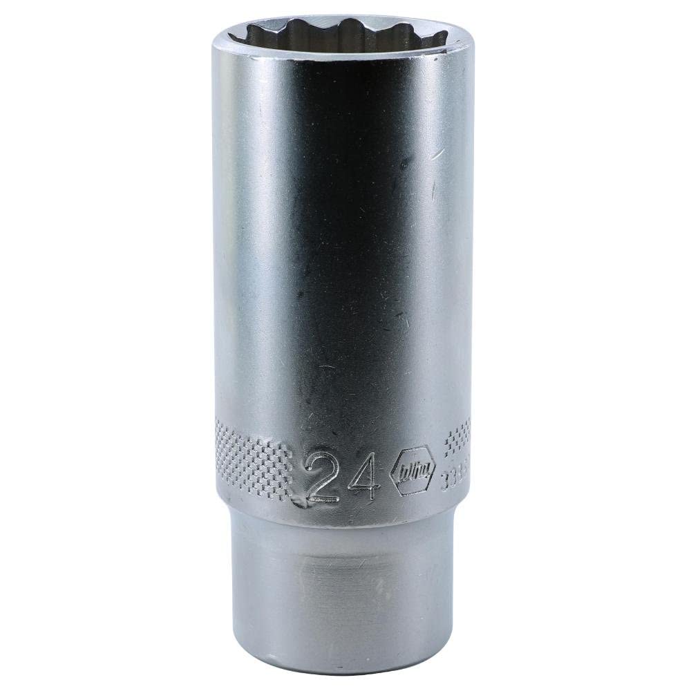Wiha 33880 vaso de impacto profundo de 24 mm y 12 puntos para llave de vaso WIH 084705338804
