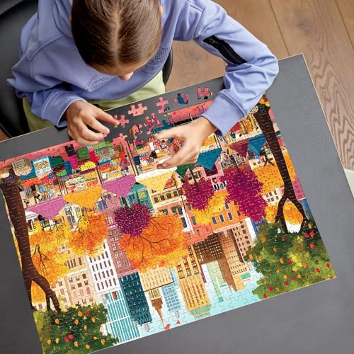 Image of 500 Pieces Puzzle for Adults-Beautiful Autumn Market Puzzle for Adults Children Elderly-Recycled Paper Jigsaw Puzzle 500 Piece-Glossy, Sturdy Pieces Challenging Family Game Great Gift Idea (20.5x15in)