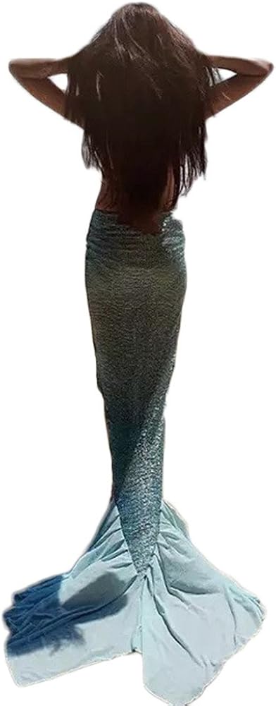 Vista 3 de MineSign Disfraz de cola de sirena para adultos traje de baño de bikini de playa