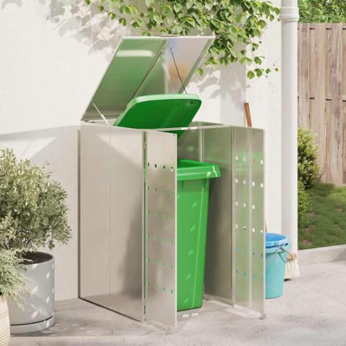 Support pour poubelles anti-odeurs en acier inoxydable résistant aux intempéries