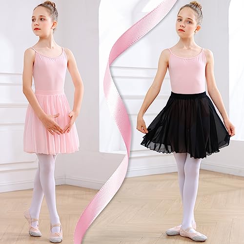 Foto von DGSHIRLDJO Ballettrock Wickelrock Tanz Rock Chiffon Elastischem Bund Ballettrock Ballett Tanz Dancewear für Mädchen und Damen (as3, Alpha, s, Regular, Regular, Rosa)