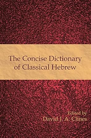 The Concise Dictionary of Classical Hebrew (English and Hebrew Edition ...