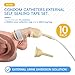 External Catheter for Men, 10pcs Condom Catheters External self Sealing Tape Set, 1pcs XL Catheter Leg Bag (500ml), 1pcs Extra Large Catheter Urine Bag (2000ml) (1.38inch/35mm)