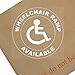 Price comparison product image Platinum Place 1 x Wheelchair Ramp Available-Round-White onto Clear-Window Sticker-Sign,Car,Shop,Office,Badge,Disabled,Warning,Notice,Ramp,Disability,Window,Internal,Application,Access