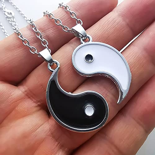 Colar Yin Yang (par) Aço Inoxidável