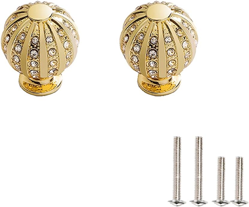 AOBITE 2 Pack Gold Diamond knobs Kitchen Pulls with