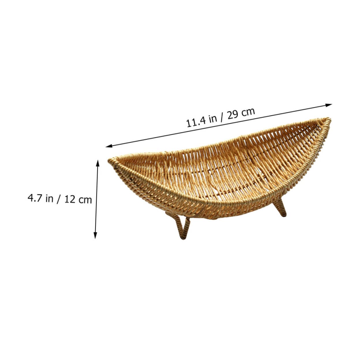 VINTORKY Rattan Fruit Bowl Woven Bread Basket Rattan Fruit Basket Bread Storage Basket Vegetable Tray Wicker Food Tray Food Trays Jugs Baskets Vegetable Storage Basket Plastic Rattan Coffee