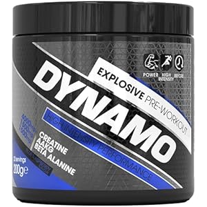 Protein Dynamix – Dynamo Pre Workout – High Intensity Performance – Blue Raspberry – 3000mg Citrulline + AAKG • 2500mg Beta Alanine • 2000mg Creatine • 250mg Caffeine • 200g