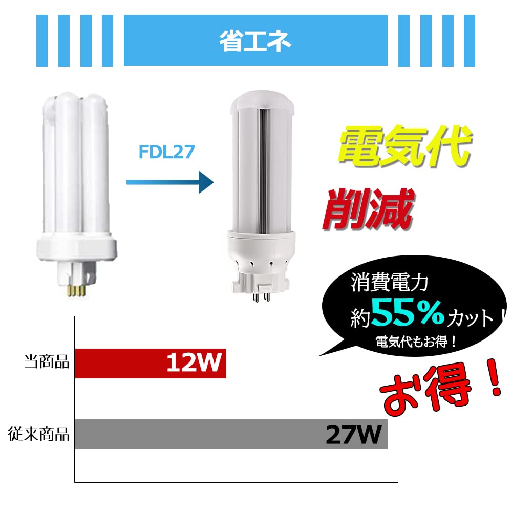 Amazon | FDL27EXN FDL27EX-N 昼白色 FDL27EX代替用 コンパクト蛍光灯