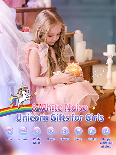 Pikoy Night Light For Kids, 6 Films Sound Machine Baby Night Light,8 White Noise Unicorn Night Light Projector For Kids Room,72 Light Modes Kids Night Lights For Bedroom,Kawaii Unicorn Girls #TOP7