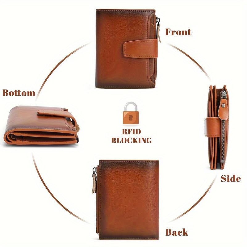 Wallet Women,Small Wallet for Women | Genuine Leather | Bifold | Compact | RFID Blocking (Black)4