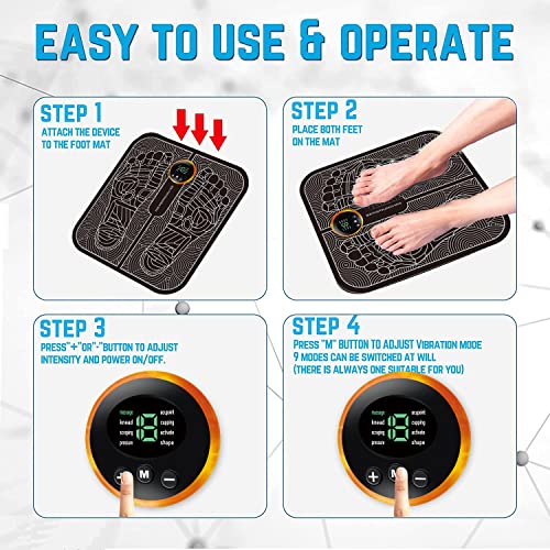 Nitoer Elektrisches Fußmassagegerät,Fußmassage Pad,Intelligenter Fußstimulator,Fußmassagegerät Massagegerät für die Fußgesundheit,Faltbare Tragbare Massage-Fußmatte,USB-Aufladung - Image 7