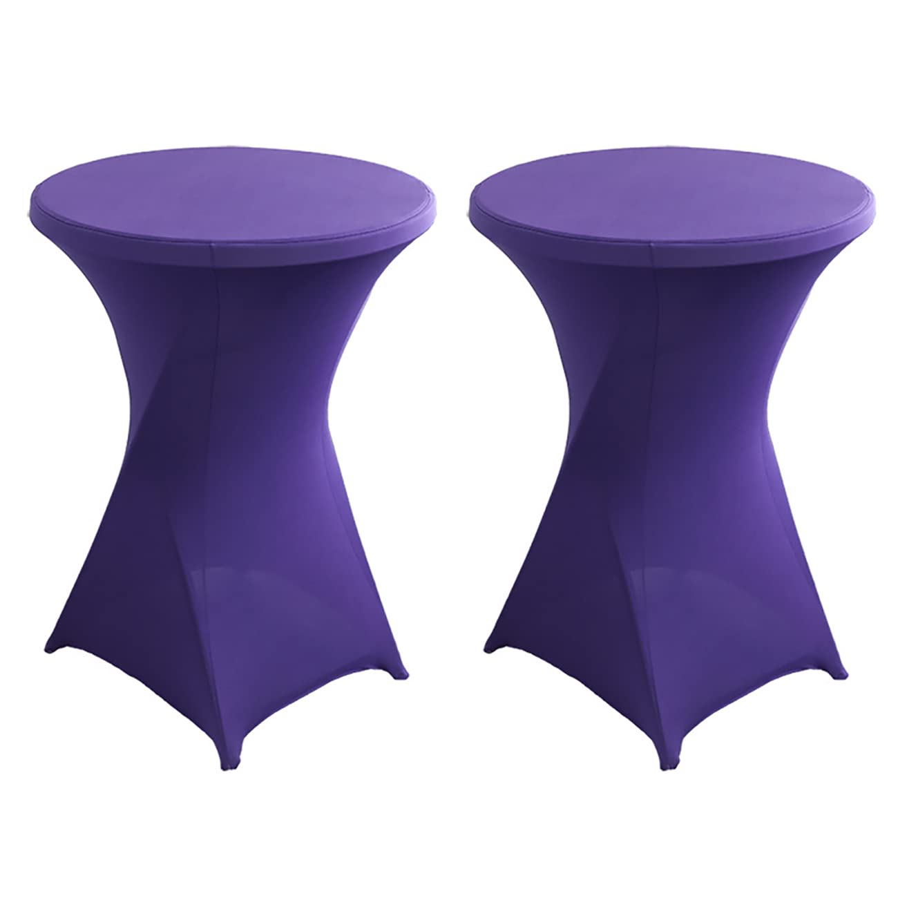 Juego de 2 fundas elásticas para mesa alta de 60 a 80 cm de diámetro, elegantes fundas de mesa para mesas altas y de bistro, fácil de limpiar y de secado rápido (N, diámetro de 80 cm)