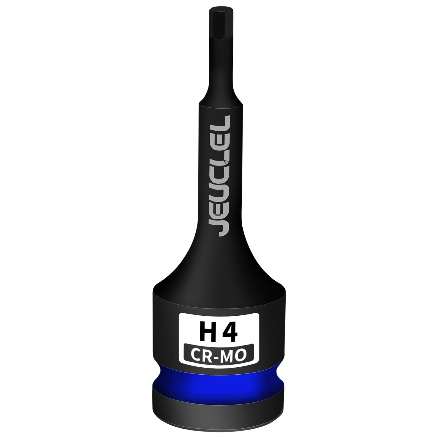 Jeuclel Black 4Mm Hex Impact Bit Socket, H4 1/2-Inch Impact Drive Allen Socket, Cr-Mo Steel Lengthen Hex Screwdriver Adapter For Electric Ratchet Wrenches Fastening Screws